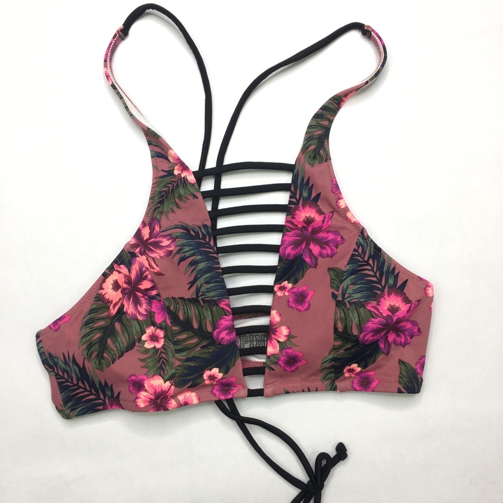 PINK Victoria’s Secret Floral Bikini Top